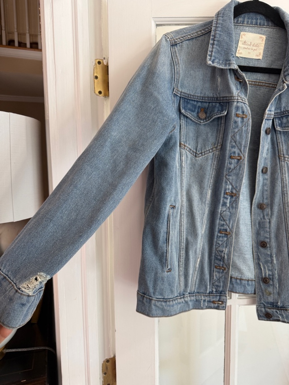 Altar'd State Light Blue Denim Jean Jacket - Picture 3 of 5